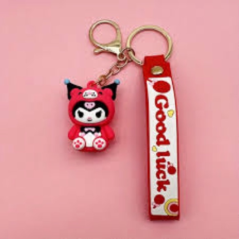 Cute red keychain Sanrio good luck